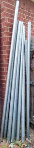 lot 428 image: LOT OF 10 GALVANIZED FENCE POSTS AS SHOWN. (YOUR BID X 10)