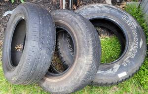 lot 437 image: LOT OF 3 TIRES IN ASSORTED SIZES  BRAND AS SHOWN. (YOUR BID X 3)