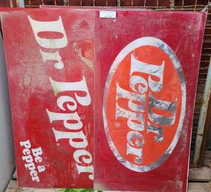 lot 442 image: LOT OF 7 VINTAGE ACRYLIC-STYLE DR. PEPPER ADVERTISING SIGNS AS SHOWN. (YOUR BID X 7)