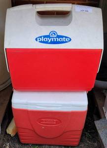 lot 446 image: LOT OF 2 COOLERS AS SHOWN.