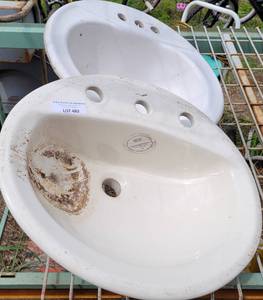 lot 480 image: LOT OF 2 SINKS AS SHOWN.