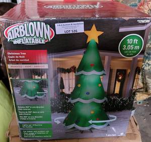 lot 526 image: AIRBLOWN INFLATABLE CHRISTMAS TREE IN BOX AS SHOWN.