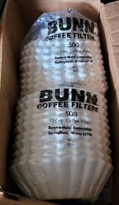 lot 528 image: BUNN COFFEE FILTERS IN BOX AS SHOWN.
