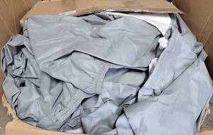 lot 534 image: BOX LOT OF CLASSIC ACCESSORIES OUTDOOR  PATIO FURNITURE COVERS AS SHOWN.