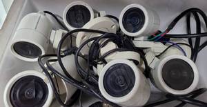 lot 561 image: LOT OF SURVEILLANCE CAMERAS AND CABLES AS SHOWN.