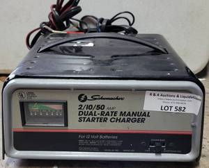 lot 582 image: SCHUMACHER 21050 AMP DUAL-RATE MANUAL STARTER CHARGER MODEL SE-1052 AS SHOWN.