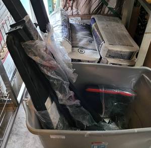 lot 591 image: EXERCISE BENCH MODEL FMS-CS100 DISASSEMBLED AS SHOWN.