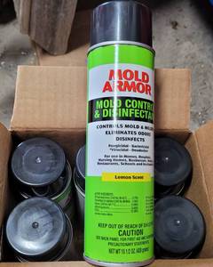lot 599 image: LOT OF 6 NEW CANS OF MOLD ARMOR MOLD CONTROL & DISINFECTANT AS SHOWN. (YOUR BID X 6)