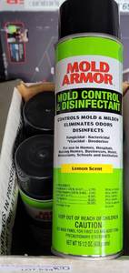 lot 634 image: LOT OF 4 NEW CANS OF MOLD ARMOR MOLD CONTROL & DISINFECTANT AS SHOWN. (YOUR BID X 4)
