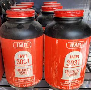 lot 655 image: LOT OF 4 BOTTLES OF IMR 3031 SMOKELESS POWDER AS SHOWN. (YOUR BID X 4)