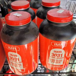 lot 656 image: LOT OF 4 BOTTLES OF IMR 3031 SMOKELESS POWDER AS SHOWN. (YOUR BID X 4)