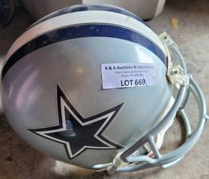 lot 669 image: DALLAS COWBOYS FULL SIZE RIDDELL HELMET AS SHOWN.