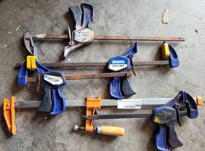 lot 671 image: LOT OF 5 QUICK GRIP CLAMPS AS SHOWN. (YOUR BID X 5)
