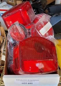 lot 691 image: LOT OF MOTORCYCLE PARTS AS SHOWN.