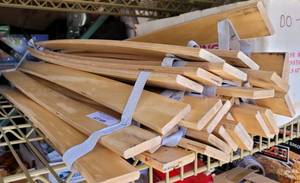 lot 696 image: WOODEN SLATS AS SHOWN.