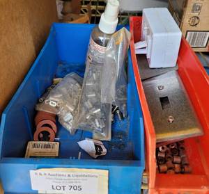 lot 705 image: ASSORTED HARDWARE AS SHOWN.