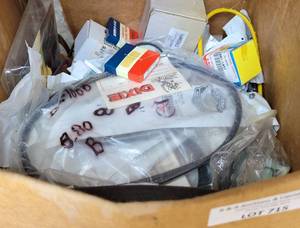lot 715 image: LOT OF MOTORCYCLE PARTS AS SHOWN.