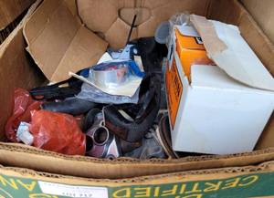 lot 717 image: LOT OF MOTORCYCLE PARTS AS SHOWN.