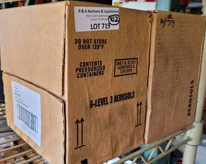 lot 719 image: LOT OF 12 NEW OLYMPIC WATERGUARD WOOD STAINSEALER CANS IN BOX AS SHOWN. (YOUR BID X 12)
