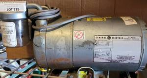 lot 739 image: GENERAL ELECTRIC A-C MOTOR MODEL 5KH35GN106BX AS SHOWN.