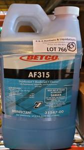 lot 766 image: LOT OF 3 NEW BOTTLES OF BETCO AF315 DISINFECTANTDEODORANTCLEANER AS SHOWN. (YOUR BID X 3)
