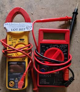 lot 807 image: (1) SPERRY DSA-500 DIGISNAP METER AND (1) 7-FUNCTION DIGITAL METER AS SHOWN. (YOUR BID X 2)