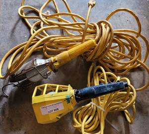 lot 808 image: LOT OF 2 EXTENSION CORDS WITH LIGHTS AS SHOWN. (YOUR BID X 2)