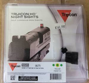 lot 820 image: TRIJICON HD NIGHT SIGHTS 600558 IN NEW UNOPENED PACKAGE AS SHOWN. SEFL LUMINOUS IRON SIGHTS.