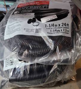 lot 822 image: LOT OF 2 EVERBILT FLEXIBLE SUMP DISCHARGE HOSE KIT IN NEW, UNOPENED PACKAGES AS SHOWN. (YOUR BID X 2)