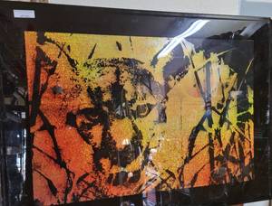 lot 861 image: LARGE SIZE LEOPARD DESIGN FRAME AS SHOWN.