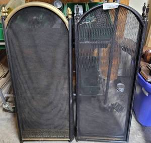lot 895 image: LOT OF 2 FIREPLACE SCREENS AS SHOWN. (YOUR BID X 2)