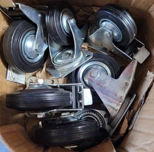 lot 913 image: LOT OF 6 CASTERS AS SHOWN. (YOUR BID X 6)
