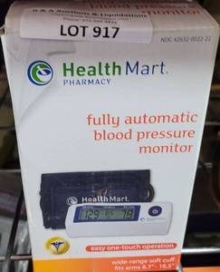 lot 917 image: HEALTH MART FULLY AUTOMATIC BLOOD PRESSURE MONITOR IN BOX AS SHOWN.