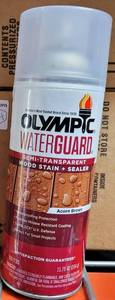 lot 927 image: LOT OF 24 NEW OLYMPIC WATERGUARD WOOD STAINSEALER CANS IN BOX AS SHOWN. (YOUR BID X 24)