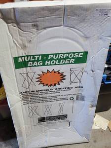 lot 940 image: MULTI-PURPOSE BAG HOLDER IN BOX AS SHOWN.