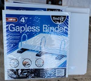 lot 952 image: LOT OF 4 NEW 4 GAPLESS BINDERS AS SHOWN. (YOUR BID X 4)