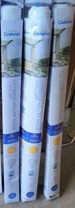 lot 954 image: LOT OF 3 COOLAROO OUTDOOR ROLLER SHADE IN PACKAGES AS SHOWN. 36 X 72 EACH. (YOUR BID X 3)