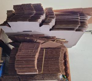 lot 965 image: LOT OF CARDBOARD BOXES AS SHOWN.