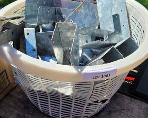 lot 1001 image: GALVANIZED BRACKETS AND MORE AS SHOWN.