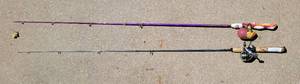 lot 1025 image: LOT OF 2 FISHING RODS AS SHOWN. (YOUR BID X 2)