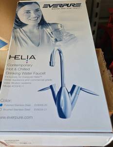 lot 1089 image: EVERPURE SPARKLING AND CHILLED DRINKING WATER FAUCET MODEL EV900820 IN BOX AS SHOWN.