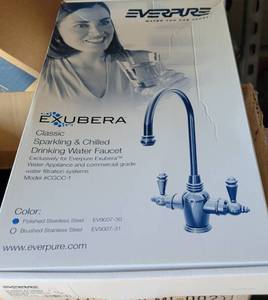 lot 1090 image: EVERPURE SPARKLING AND CHILLED DRINKING WATER FAUCET MODEL EV900730 IN BOX AS SHOWN.