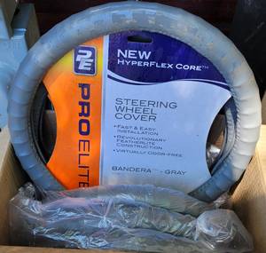 lot 1102 image: LOT OF 5 PRO ELITE STEERING WHEEL COVERS AS SHOWN. (YOUR BID X 5)