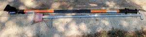 lot 1112 image: ROOFING SCRAPER PLUS EXTENSION BAR FOR CHAIN SAW AS SHOWN.