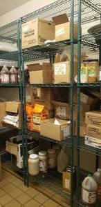 lot 43 image: Pair of Small Metro Antimicrobial Metal Shelving Racks CONTENTS NOT INCLUDED