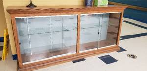 lot 49 image: Wood & Glass Display Case