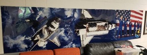 lot 84 image: 14 Nasa Spaceshuttle Discovery Wall Mural