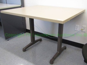 lot 24 image: Laminate top metal base utility table, 24x36x42 in