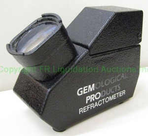 lot 52 image: GEM PRO Refractometer by Schott LASF Hemicylinder w Magnifier eyepiece
