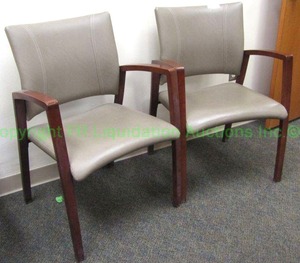 lot 72 image: National Respect reception arm chairs, (Bid is times the quantity)